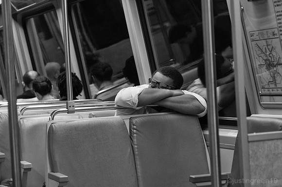 commuter asleep