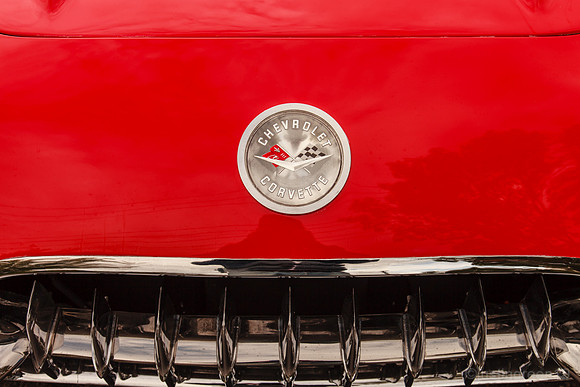 Red corvette badge