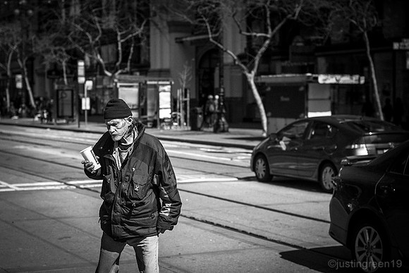 crossing street