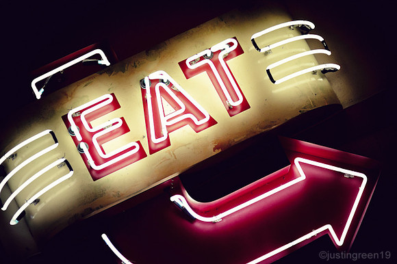 Neon diner sign
