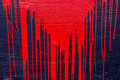 red paint dripping