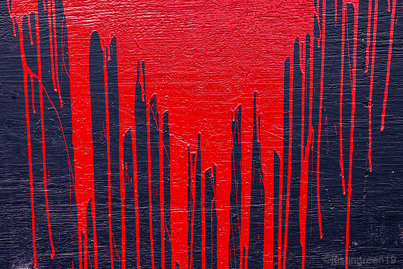 red paint dripping