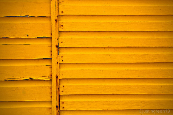 yellow beach hut