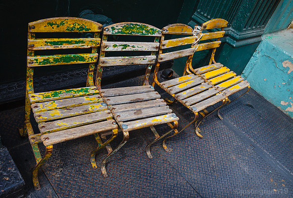 old chairs coffee shop